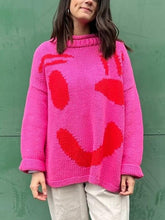 Load image into Gallery viewer, Contrast Drop Shoulder Long Sleeve Sweater