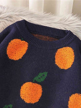 Load image into Gallery viewer, Orange Grove Round Neck Drop Shoulder Sweater