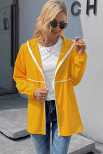Load image into Gallery viewer, Zip Up Long Sleeve Hooded Watertight Jacket