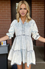 Load image into Gallery viewer, V-Neck Half Sleeve Mini Denim Dress