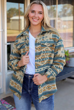Load image into Gallery viewer, Geometric Button Down Collared Jacket