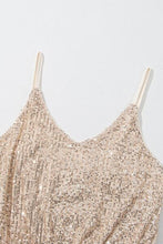 Load image into Gallery viewer, Sequin Spaghetti Strap Wide Leg Jumpsuit
