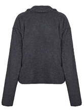 Load image into Gallery viewer, Plush Open Front Dropped Shoulder Jacket