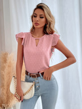 Load image into Gallery viewer, Swiss Dot Cap Sleeve Blouse