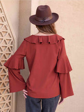 Load image into Gallery viewer, Statement Collar Long Sleeve Blouse
