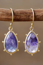 Load image into Gallery viewer, Natural Stone Teardrop Earrings