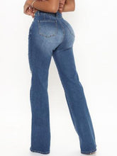 Load image into Gallery viewer, Raw Hem High Waist Jeans
