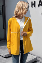 Load image into Gallery viewer, Zip Up Long Sleeve Hooded Watertight Jacket