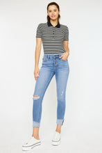 Load image into Gallery viewer, Kancan Distressed Cat's Whiskers Button Fly Jeans