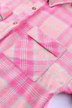 Load image into Gallery viewer, Plaid Button Up Dropped Shoulder Shirt