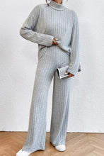 Load image into Gallery viewer, Mock Neck Dropped Shoulder Top and Pants Set