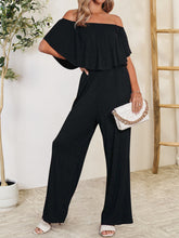 Load image into Gallery viewer, Ruffled Off-Shoulder Jumpsuit
