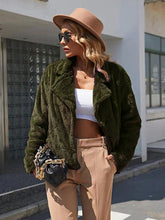 Load image into Gallery viewer, Plush Open Front Dropped Shoulder Jacket