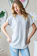 Load image into Gallery viewer, Heimish Full Size Pocketed Round Neck Short Sleeve T-Shirt