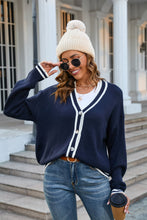 Load image into Gallery viewer, Buttoned V-Neck Long Sleeve Cardigan