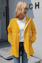 Load image into Gallery viewer, Zip Up Long Sleeve Hooded Watertight Jacket