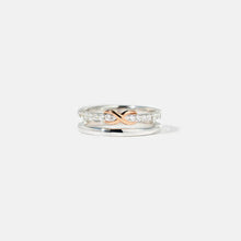 Load image into Gallery viewer, Double-Layered Zircon 925 Sterling Silver Ring
