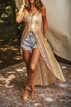 Load image into Gallery viewer, Smocked Printed V-Neck Cami