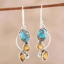 Load image into Gallery viewer, Geometric Alloy Dangle earrings