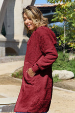 Load image into Gallery viewer, DOORBUSTER DEAL: Double Take Full Size Hooded Teddy Bear Jacket with Thumbholes