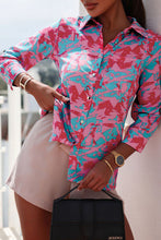 Load image into Gallery viewer, Printed Button Up Long Sleeve Shirt