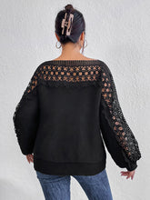 Load image into Gallery viewer, Lace Trim Boat Neck Knit Top