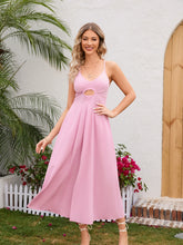 Load image into Gallery viewer, Crisscross Smocked Spaghetti Strap Dress