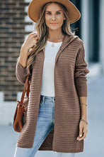 Load image into Gallery viewer, Open Front Longline Hooded Cardigan