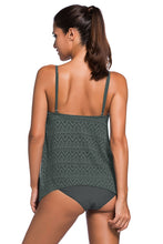 Load image into Gallery viewer, Full Size Spaghetti Strap Scoop Neck Tankini Set
