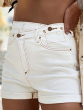 Load image into Gallery viewer, Asymmetrical Waist Denim Shorts