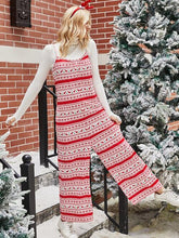 Load image into Gallery viewer, Christmas Color Contrast Wide-Legged Jumpsuit