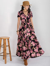 Load image into Gallery viewer, Floral V-Neck Slit Dress