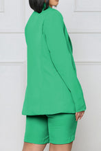 Load image into Gallery viewer, Long Sleeve Blazer and Shorts Set