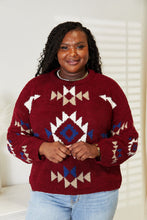 Load image into Gallery viewer, HEYSON Full Size Aztec Soft Fuzzy Sweater