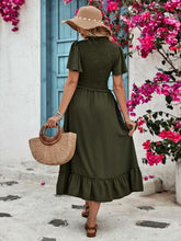 Load image into Gallery viewer, Ruffled Elastic Waist Midi Skirt