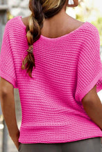 Load image into Gallery viewer, Boat Neck Short Sleeve Sweater