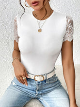 Load image into Gallery viewer, Lace Backless Round Neck Bodysuit