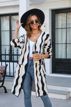 Load image into Gallery viewer, Printed Open Front Pocketed Cardigan