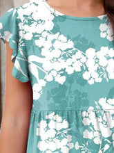 Load image into Gallery viewer, Printed Round Neck Tiered Dress