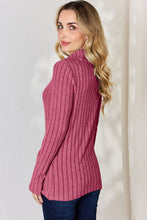 Load image into Gallery viewer, Basic Bae Full Size Ribbed Mock Neck Long Sleeve T-Shirt