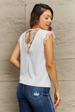 Load image into Gallery viewer, V-Neck Lace Trim Tank Top