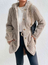 Load image into Gallery viewer, Button Down Hooded Coat