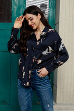 Load image into Gallery viewer, Animal Print Collared Neck Shirt