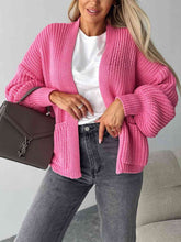 Load image into Gallery viewer, Open Front Dropped Shoulder Cardigan