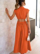 Load image into Gallery viewer, Cutout Mock Neck Sleeveless Dress