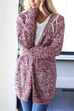 Load image into Gallery viewer, Heathered Open Front Cardigan with Pockets