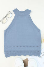 Load image into Gallery viewer, Eyelet Mock Neck Tank