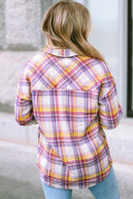 Load image into Gallery viewer, Plaid Button Down Collared Jacket