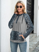 Load image into Gallery viewer, Leopard Raglan Sleeve Hoodie
