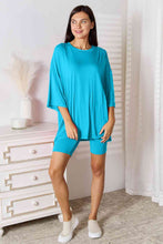 Load image into Gallery viewer, Basic Bae Full Size Soft Rayon Three-Quarter Sleeve Top and Shorts Set